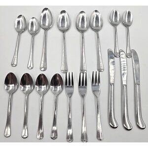 Lot of 18 Impenco Korea Stainless Steel Flatware Spoons Knives Forks Replacement